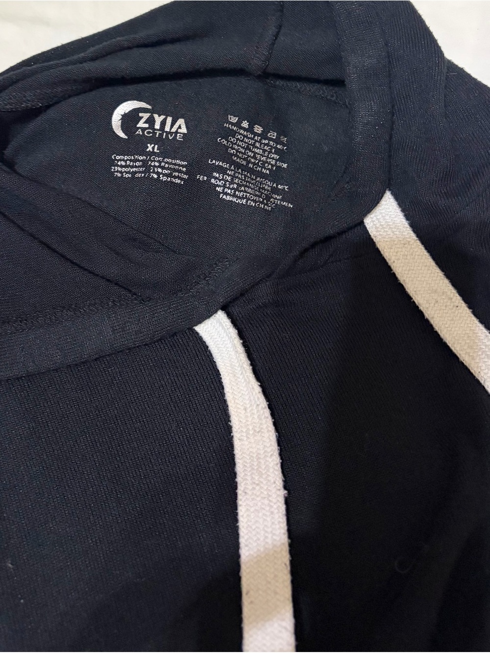 Zyia Black oversized lightweight hoodie